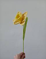 Dekorácie - Háčkované kvety (Narcis) - 17329631_