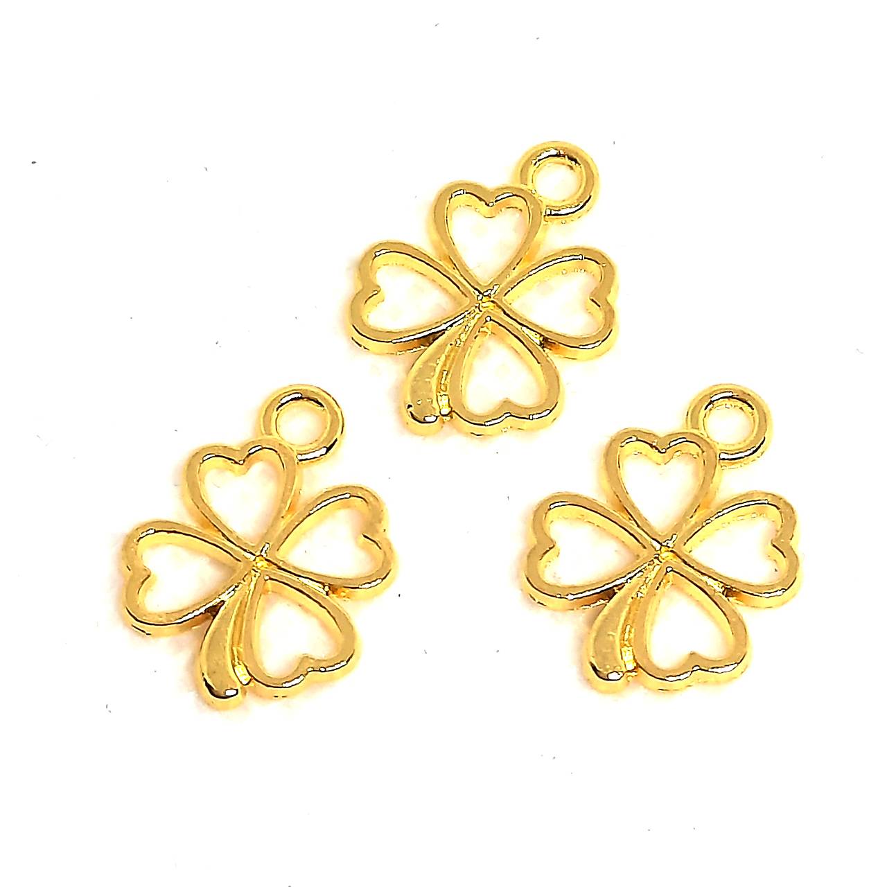 Prívesok štvorlístok 17x14mm-1ks (zlatá)