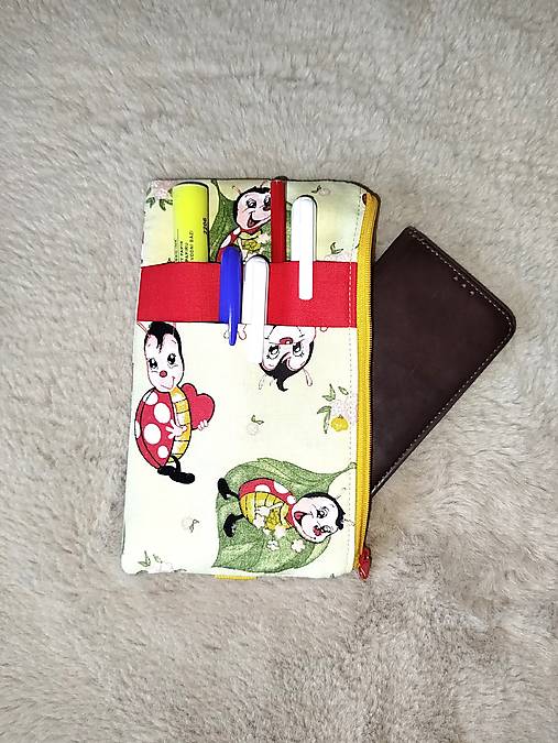 Taštičky - Multifunkčné puzdro, taštička, peračník - Lienky - 17333723_