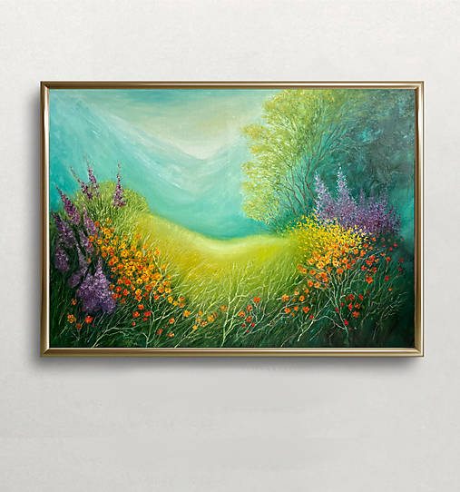 Obrazy - Lúka pod horami 50x70 - 17332792_