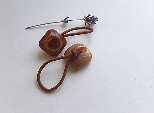 Ozdoby do vlasov - Gumička GOMBIČKOVÁ KARAMELKA - 17337109_