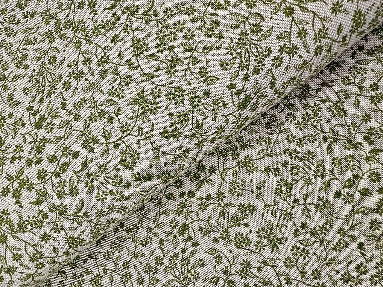 🌿BAVLNA DEKOR / ZELENÉ KVETINKY🌿