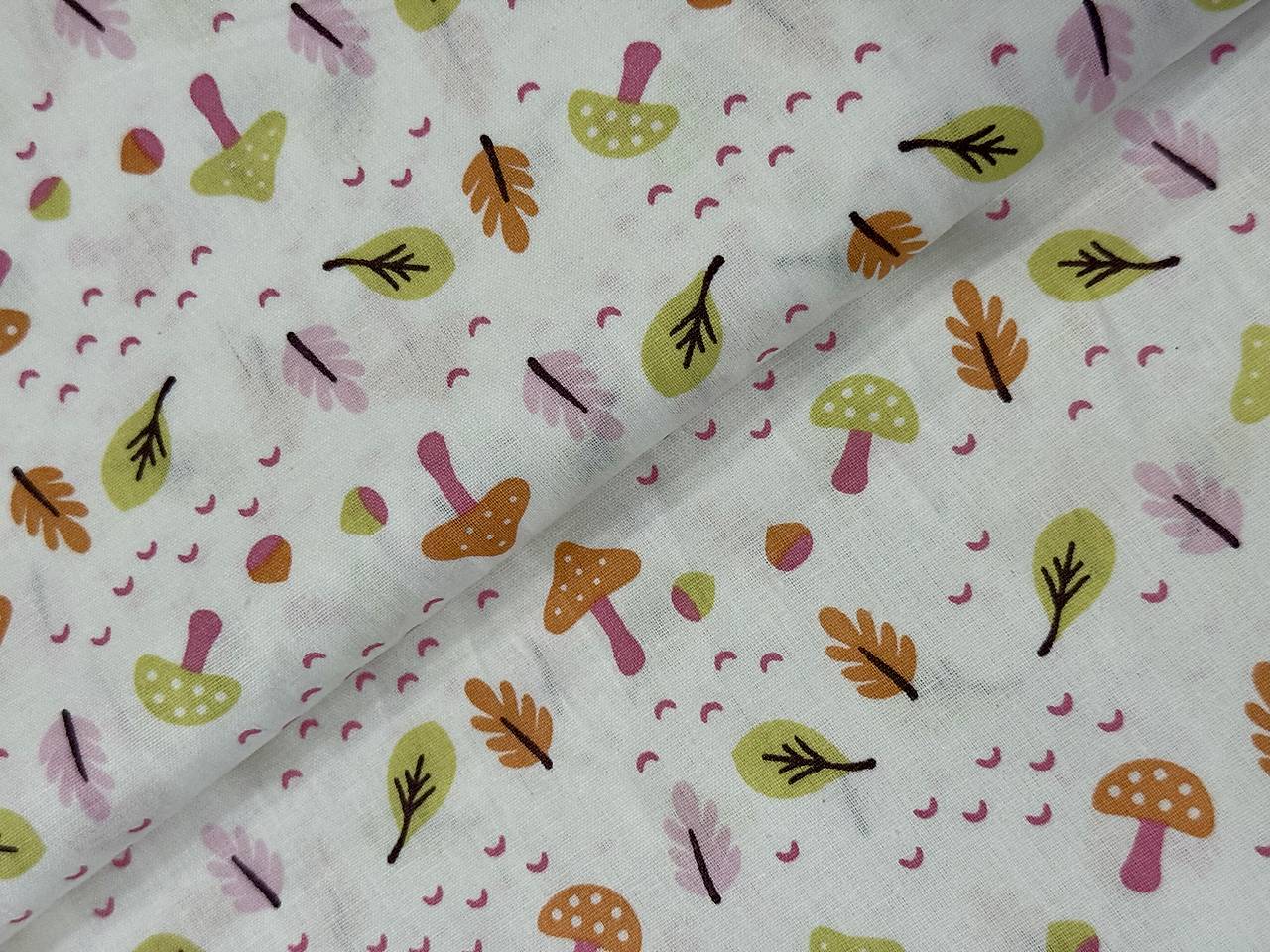 ❤️100%BAVLNA FRANCÚZSKO /HRÍBIKY/LISTY❤️