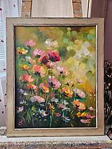Obrazy - Obraz "Kvety na letnej lúke" - olejomaľba, sololit, 40x50 cm - 17335481_