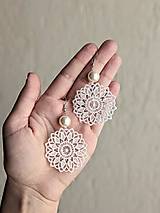 Náušnice - Krajkové náušnice - 17338250_