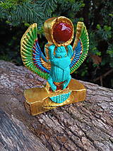 Sochy - CHEPRER - drevená soška - Cheprer wooden statue - 17337525_