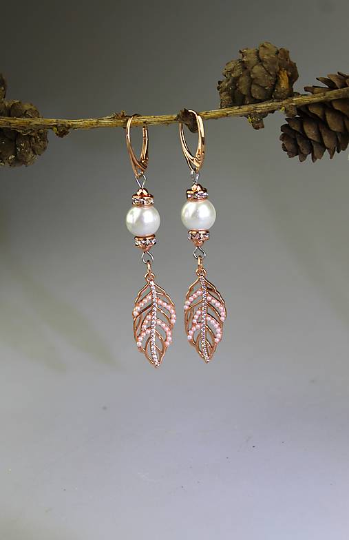 Náušnice - perly náušnice luxusné-plesové - 17338846_