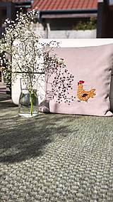 Úžitkový textil - Kohútik - poťah na vankúš 100% ľan - 17337524_