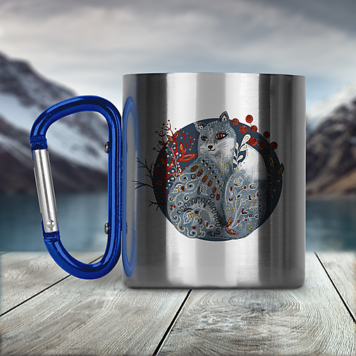 Nádoby - LÍŠKA nerezový termo hrnček  - 17337676_