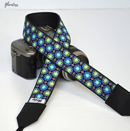 Iné doplnky - Popruh na fotoaparát - Kaleidoskop - 17340193_