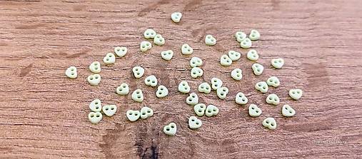 Galantéria - Gombík srdiečko -  4 mm (Lemon) - 17341813_