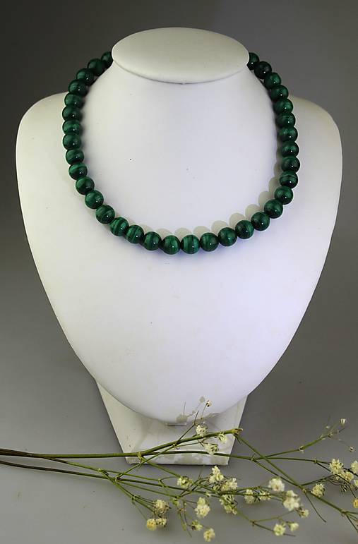 Náhrdelníky - malachit náhrdelník Výpredaj! - 17341013_