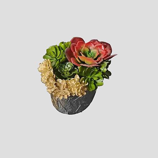 Dekorácie - Recy ikebana s kaktusmi  č.88 - dekorácia - 17339574_