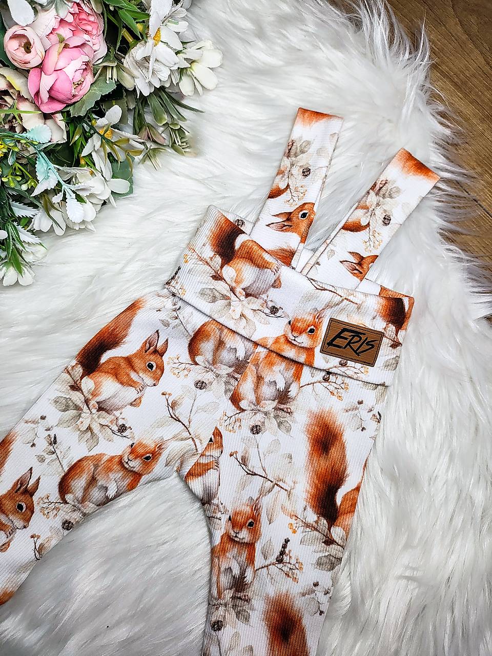 REBROVANÉ legíny na traky VEVERIČKY