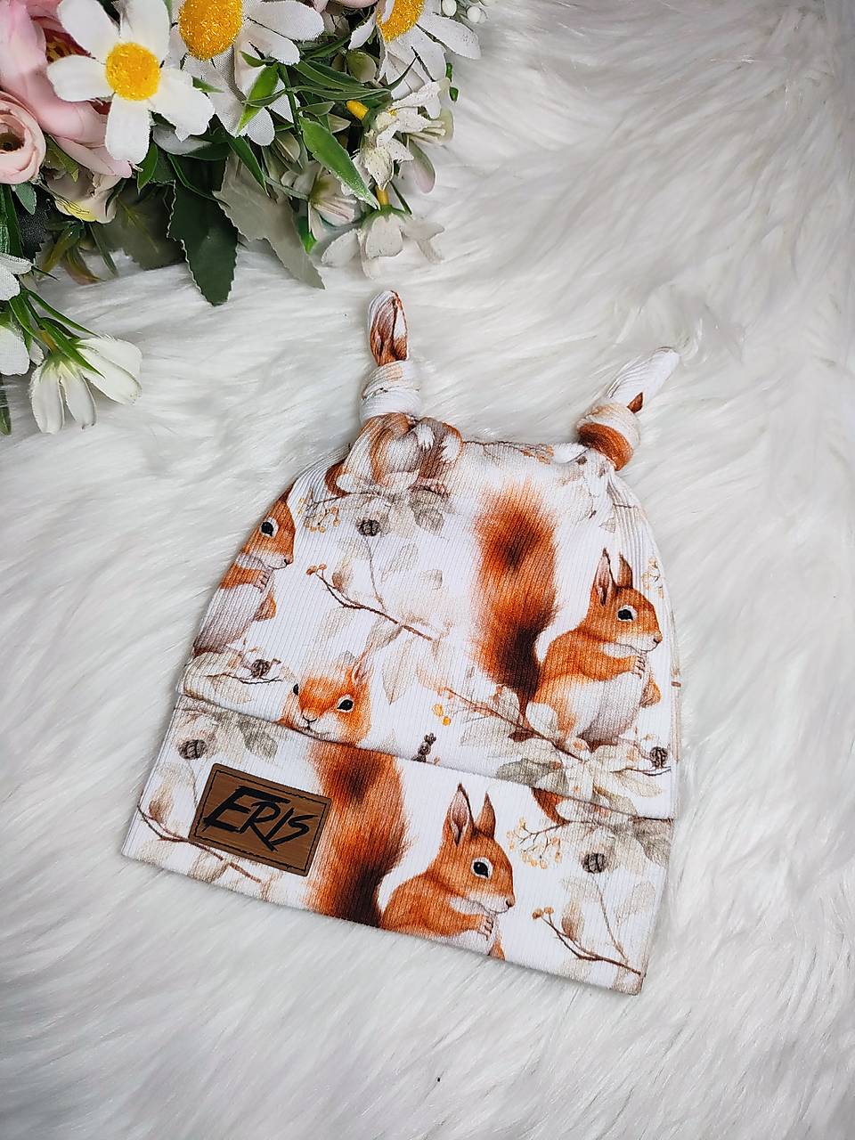 Uzlíková čiapočka VEVERIČKY