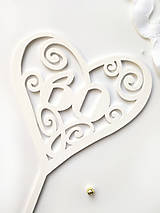 Dekorácie - Zápich - K 60.narodeninám, k výročiu - biela - 17342018_