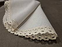 Úžitkový textil - Obrus ľanový okrúhly - 17341941_