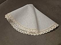 Úžitkový textil - Obrus ľanový okrúhly - 17341944_