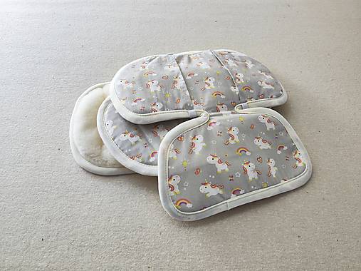 Detský textil - VLNIENKA zmenšovacia vložka do autosedačky Graco 100% Merino top super wash Natural Jednorožec beige - 17344387_