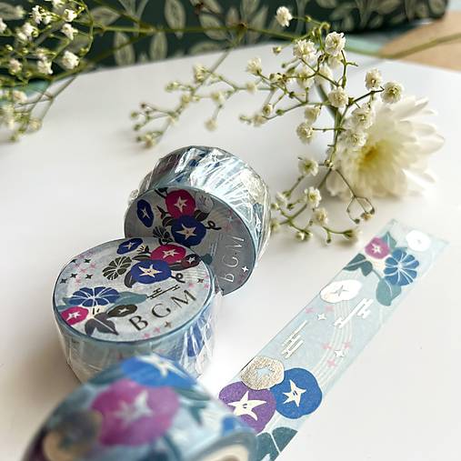 exkluzívna japonská washi páska Modré lekná