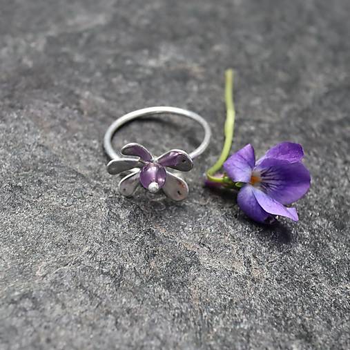 Prstene - Fialka - prsteň - 17344901_