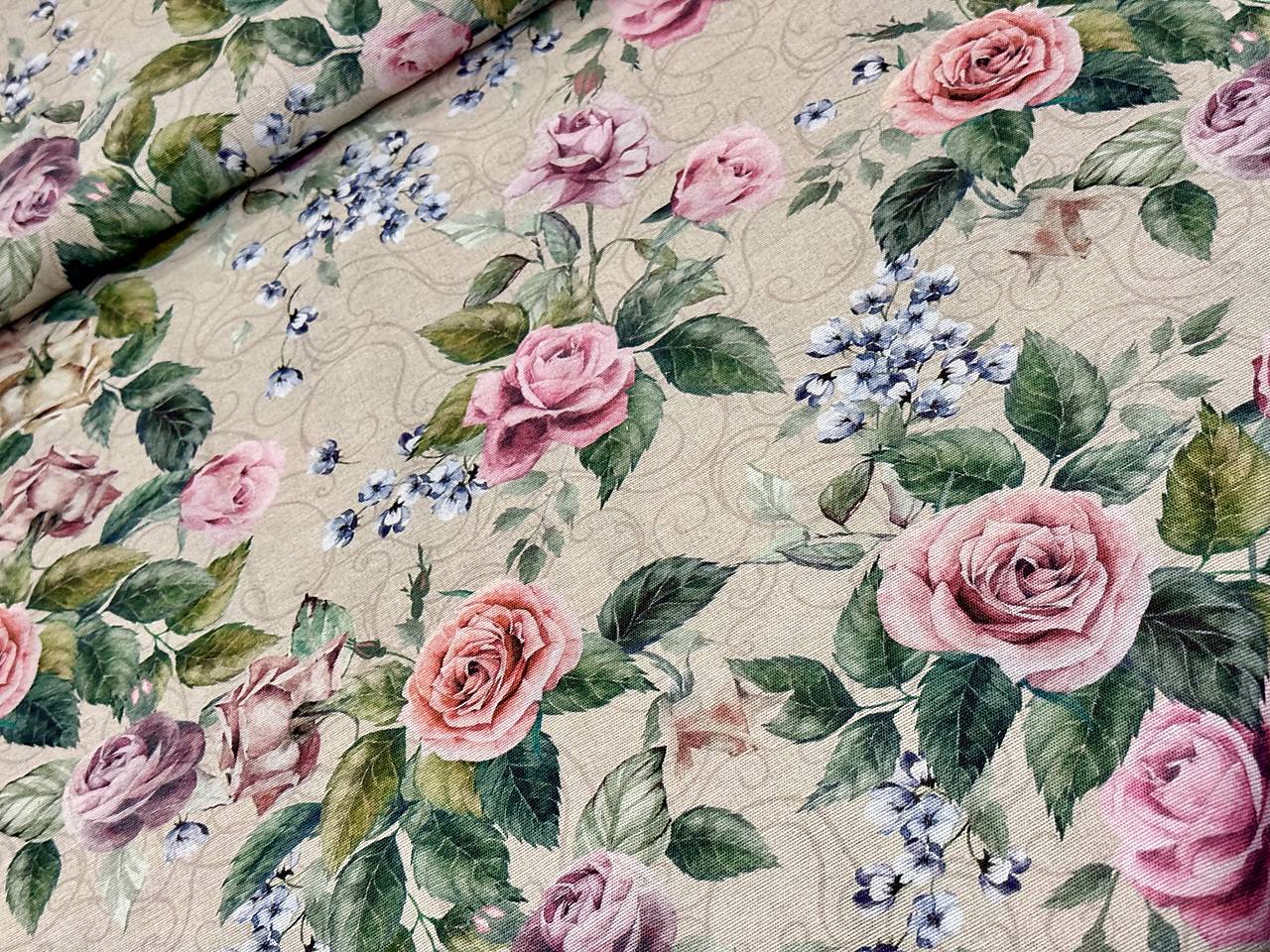 ❤️BAVLNA DEKOR LONETA / RUŽE/ STARÝ EFEKT❤️