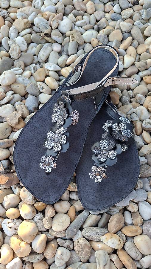 Ponožky, pančuchy, obuv - NOVINKA Kožene barefoot sandálky, skladom dĺžka 25,3cm šírka 10cm - 17345462_
