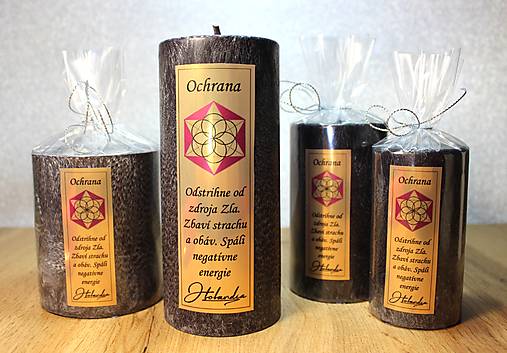 Sviečky - Čierna sviečka - Ochrana + Očista - 17345054_
