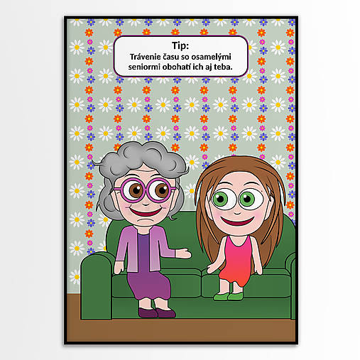 Grafika - Poster na tému Tipy na dobré skutky (trávenie času so starými ľuďmi) - 17343817_