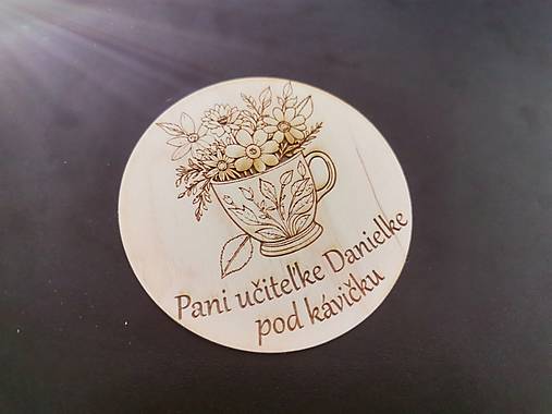 Príbory, varešky, pomôcky - Podšálka pre pani učiteľku  - 17347070_