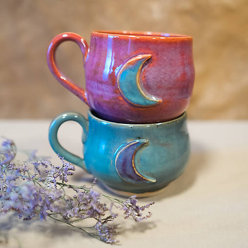 Nádoby - Hrníček "Luna" upgrate (Fialová) - 17349833_