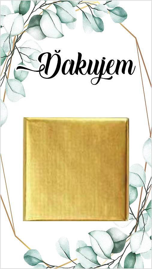Darčeky pre svadobčanov - čokoládka - eucalyptus - 17347199_