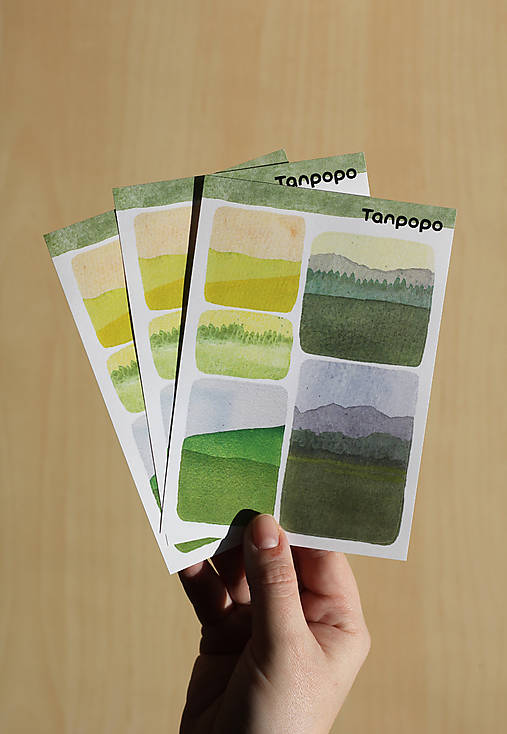 Hárok nálepiek - Krajinky 2