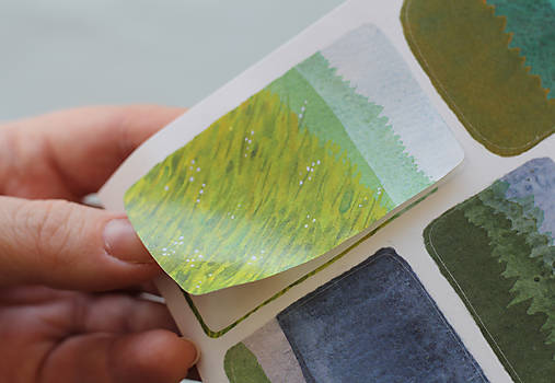 Hárok nálepiek - Krajinky 2