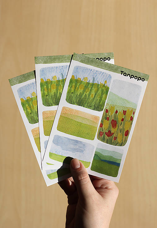 Hárok nálepiek - Krajinky 3