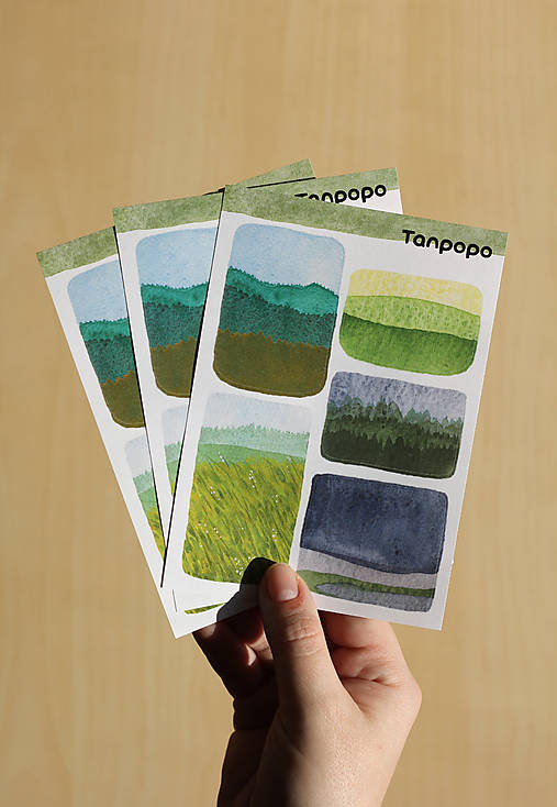 Hárok nálepiek - Krajinky 4