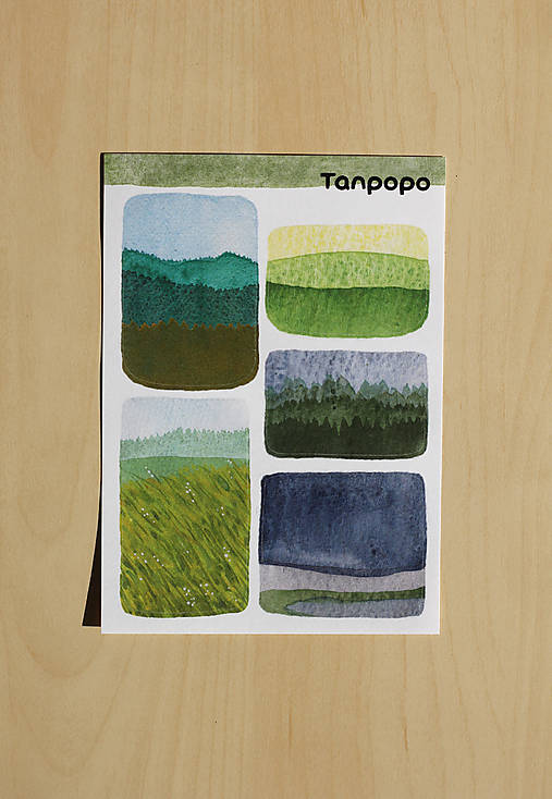 Hárok nálepiek - Krajinky 4