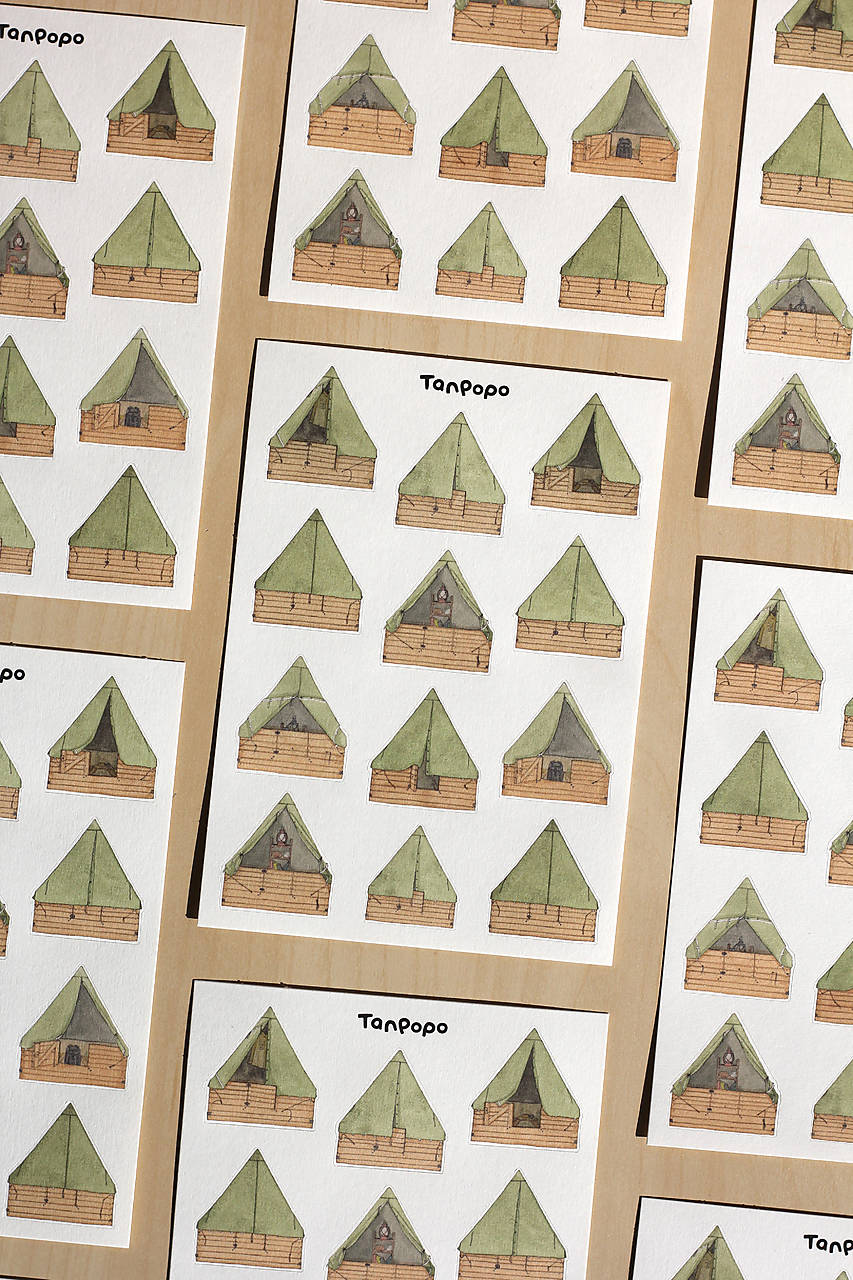 Hárok nálepiek - Podsady/stany