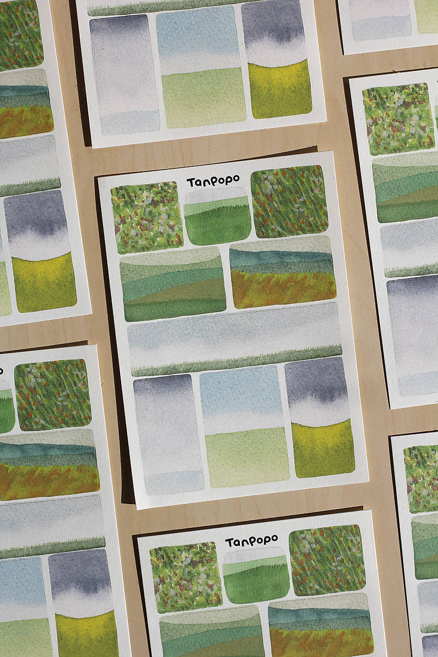 Hárok nálepiek - Krajinky 1