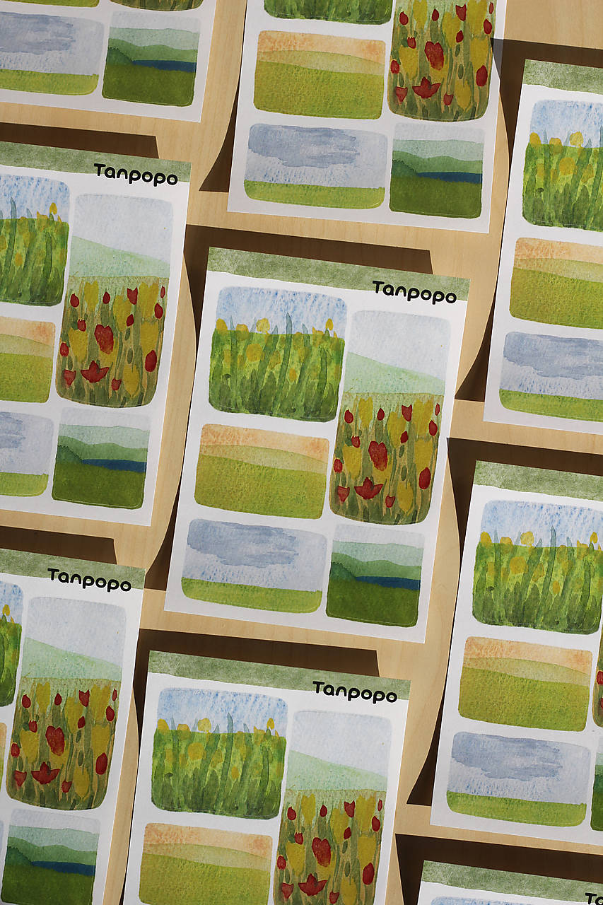 Hárok nálepiek - Krajinky 3