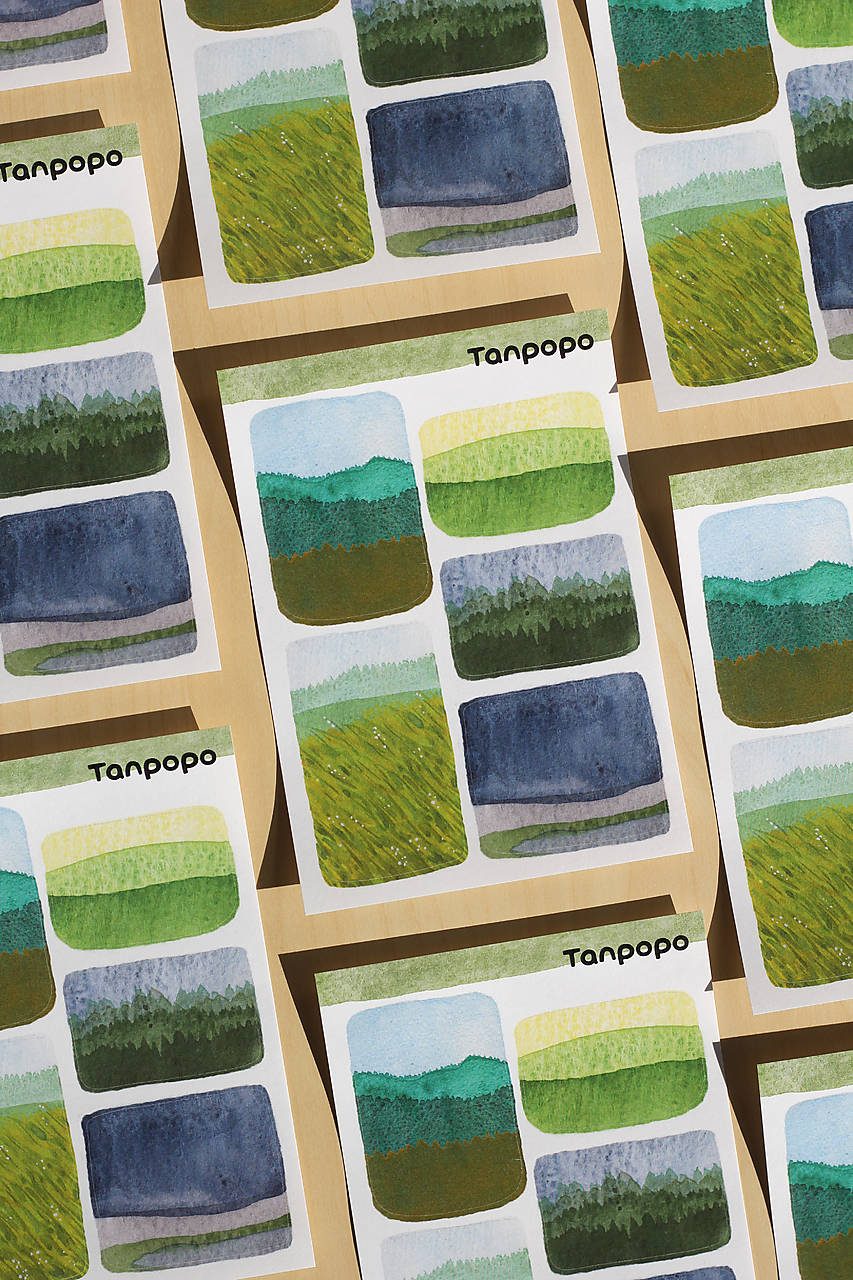 Hárok nálepiek - Krajinky 4