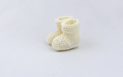 Detské topánky - Biele papučky MERINO/ALPACA - 17354841_