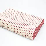 Úžitkový textil - Smotanovo vínová kombinácia so srdiečkami - obliečka na anatomický vankúš - 17350617_
