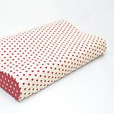 Úžitkový textil - Smotanovo vínová kombinácia so srdiečkami - obliečka na anatomický vankúš - 17350620_