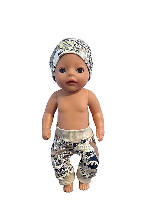 Hračky - Tepláky s čiapkou pre bábiku BABY BORN - 36 cm, dino - 17354114_