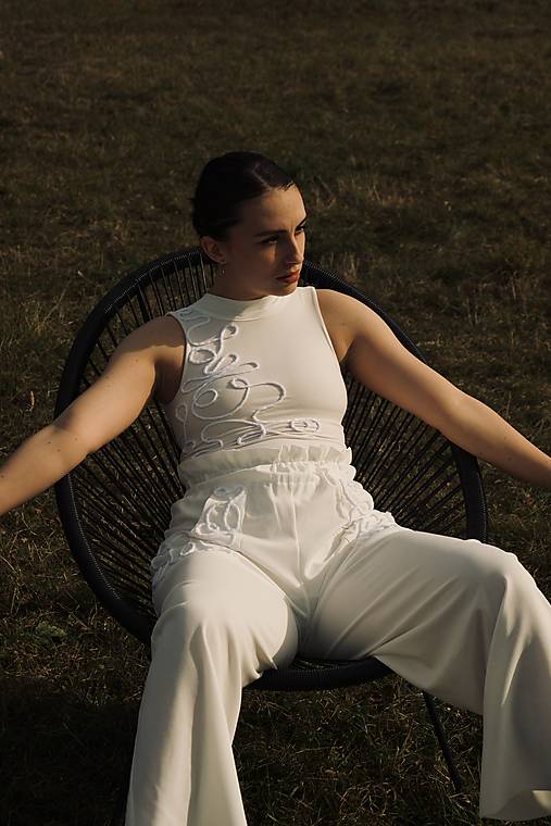 Biely dres/body