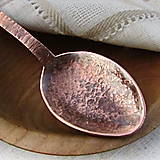 Sochy - Medená lyžica - ručne kovaná, tepaná - 17357511_