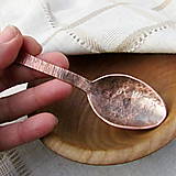 Sochy - Medená lyžica - ručne kovaná, tepaná - 17357514_