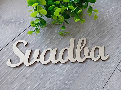 Materiál ručne robený - Drevený Výrez Svadba - 17356619_