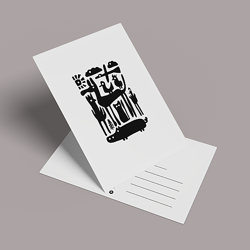 Papiernictvo - Farma BW - pohľadnica - 17357784_